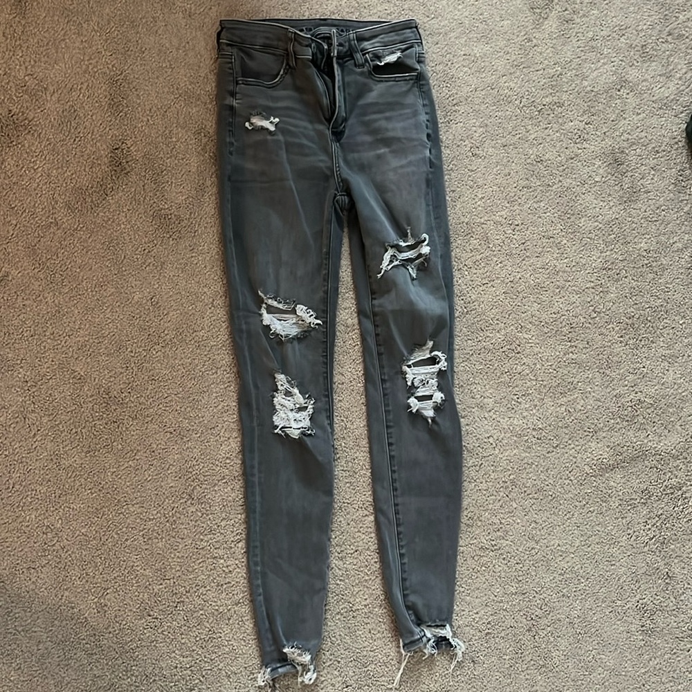 Dark grey skinny jeans